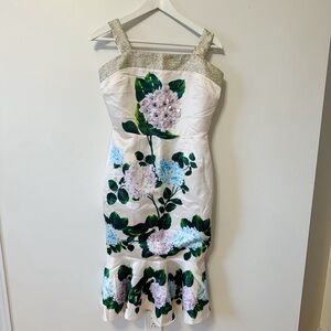 L’Atiste women Floral Embellished Midi Dress with sequin details small